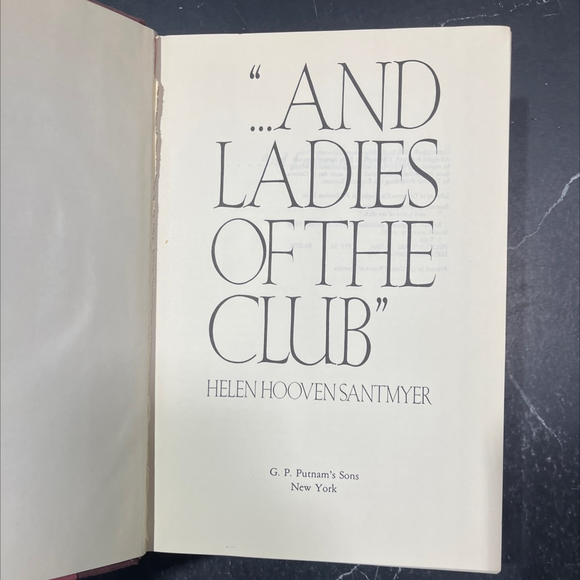 and ladies of the club book, by helen hooven santmyer, 1982 Hardcover image 2