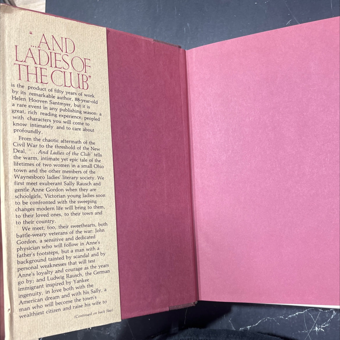 and ladies of the club book, by helen hooven santmyer, 1982 Hardcover image 4