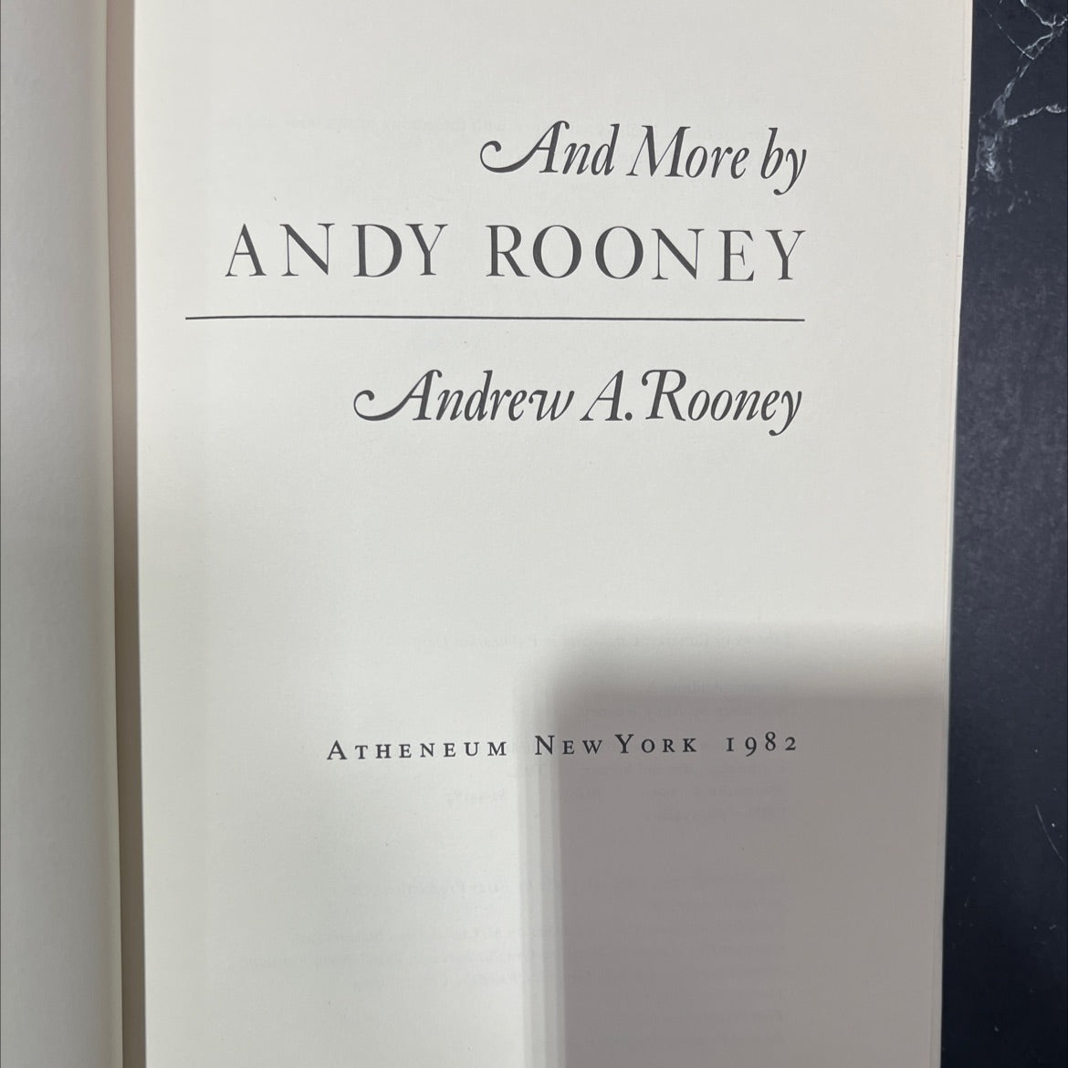 and more by andy rooney book, by andrew a. rooney, 1982 Hardcover image 2