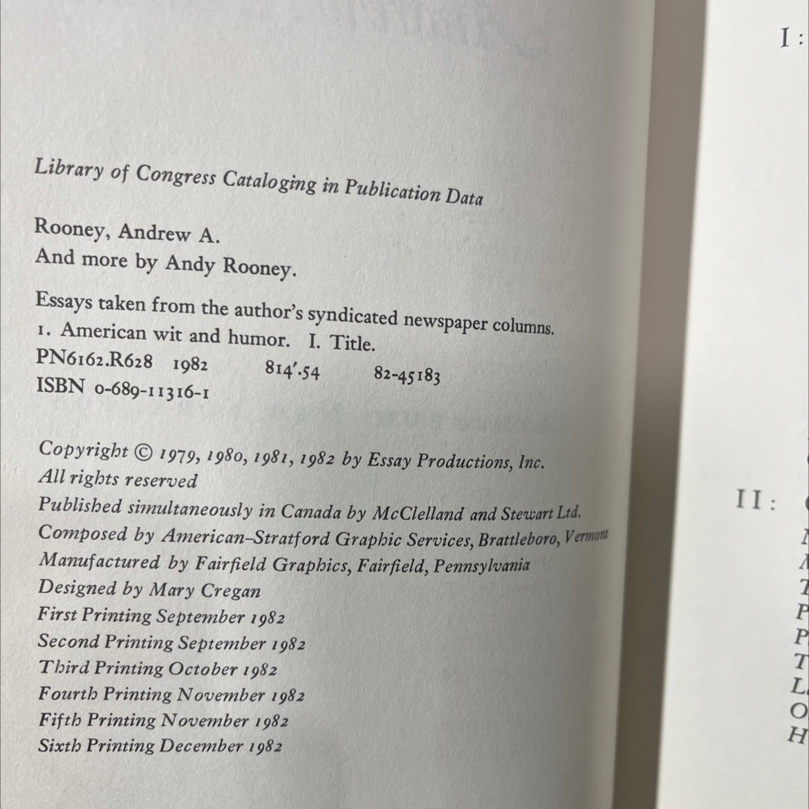 and more by andy rooney book, by andrew a. rooney, 1982 Hardcover image 3