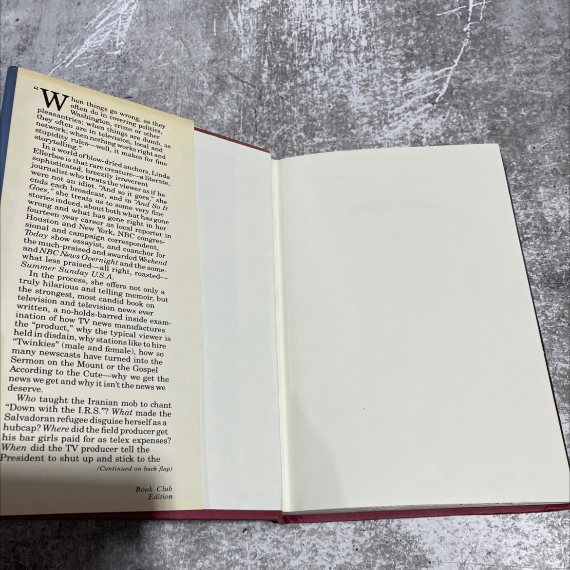 and so it goes book, by Linda Ellerbee, 1986 Hardcover image 4