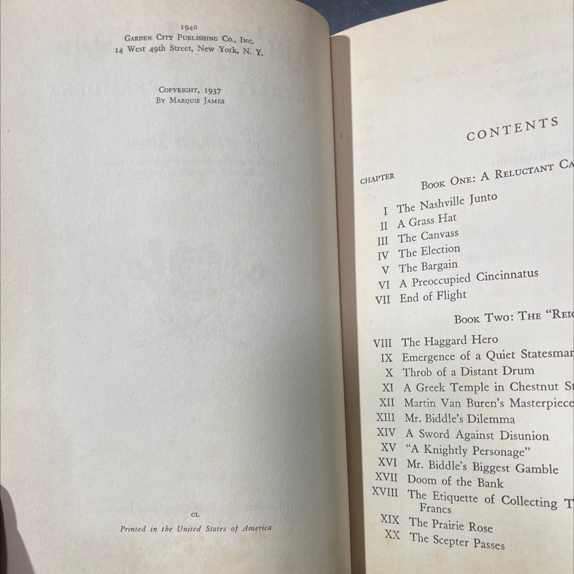 andrew jackson portrait of a president book, by marquis james, 1940 Hardcover image 3