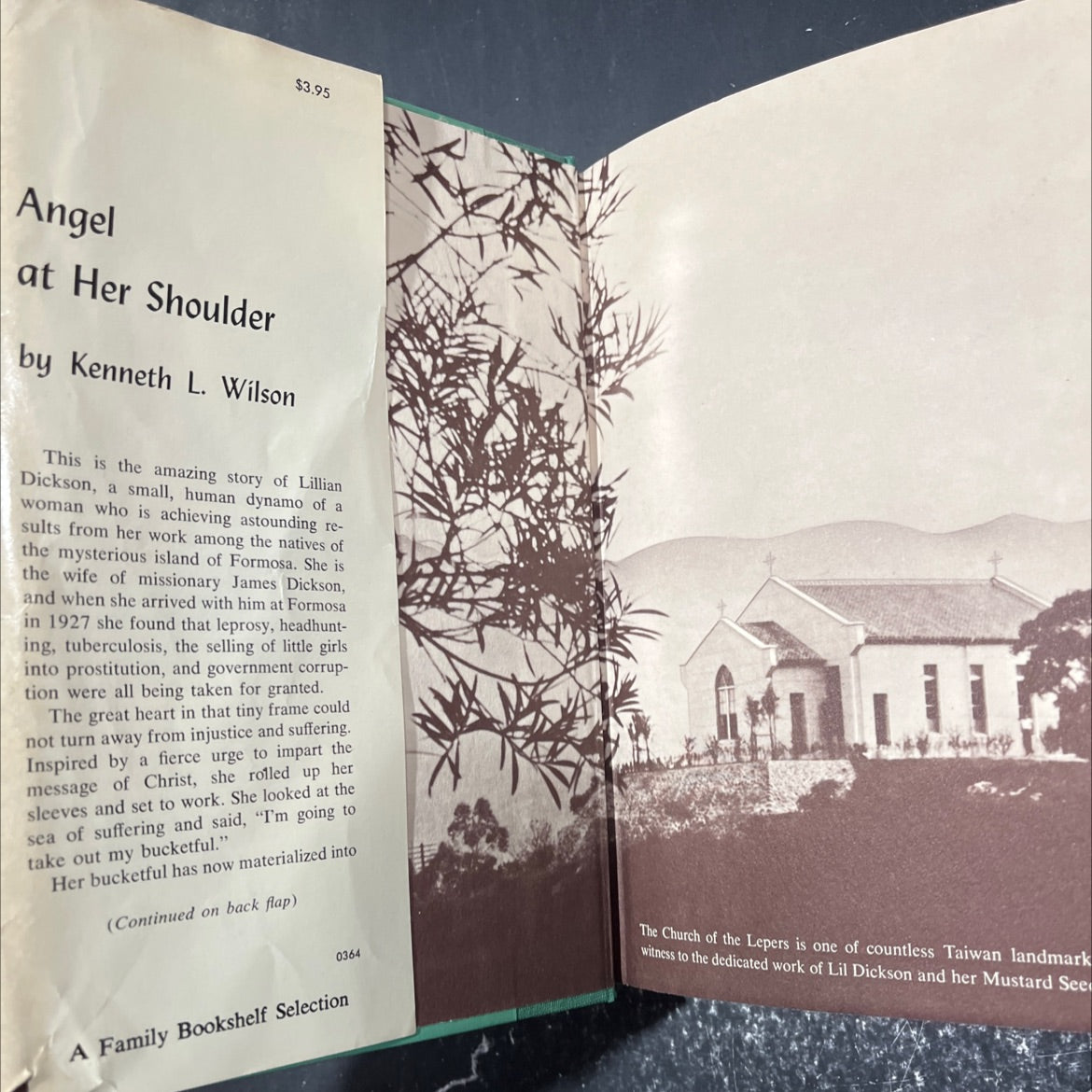 angel at her shoulder lillian dickson and her taiwan mission book, by kenneth l. wilson, 1964 Hardcover image 4