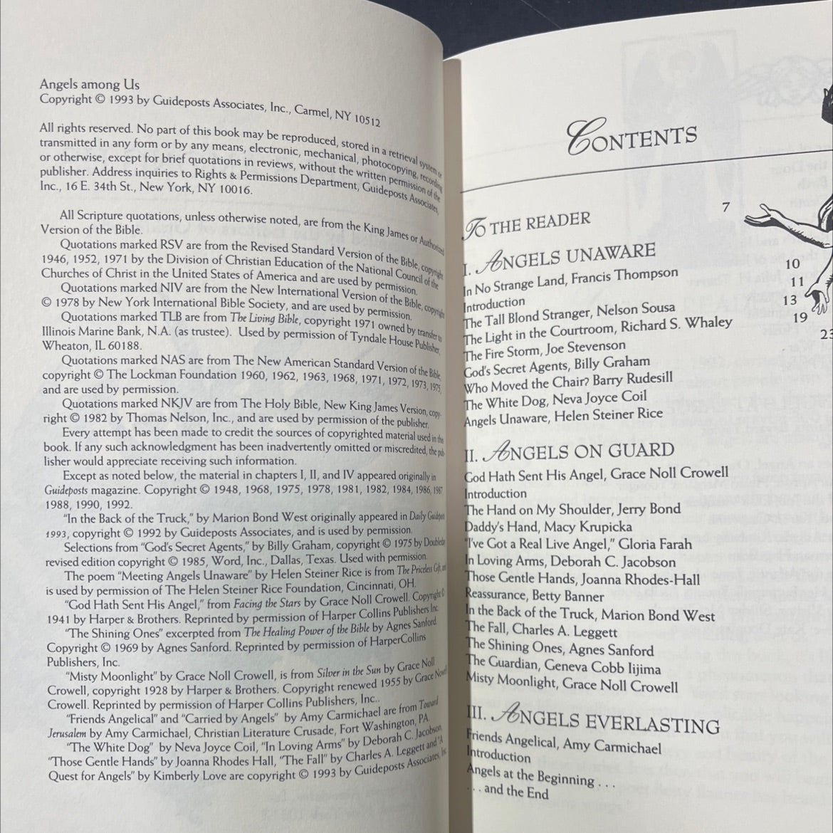 angels among us book, by Guideposts Editors, 1993 Hardcover image 3