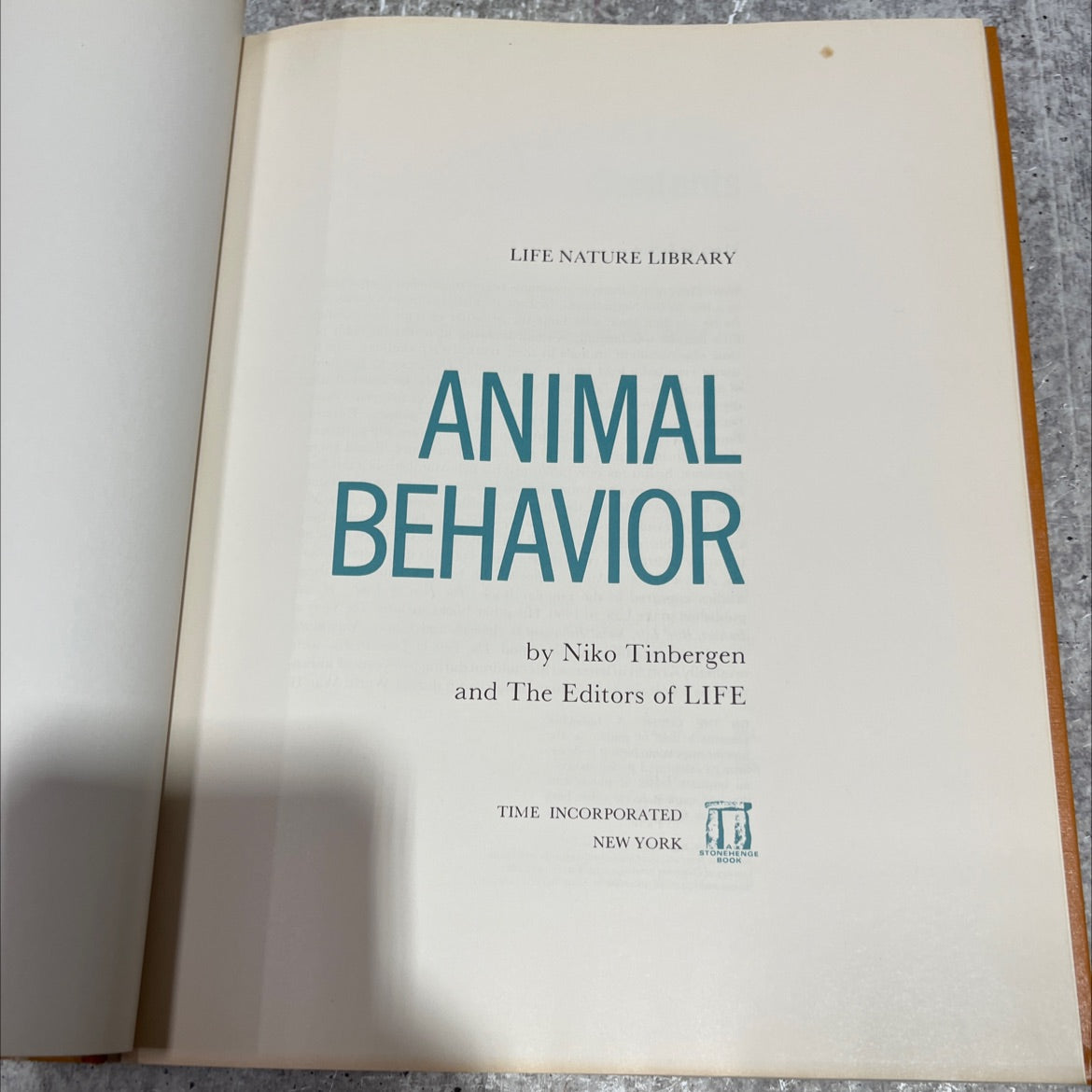 animal behavior book, by Niko Tinbergen, 1965 Hardcover image 2