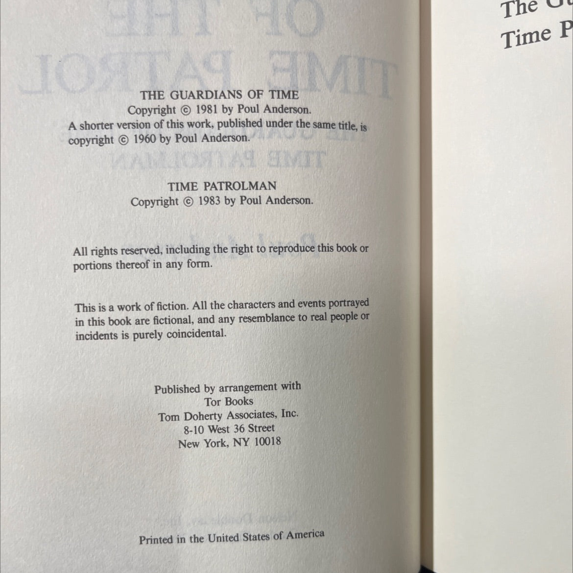 annals of the time patrol book, by Poul Anderson, 1983 Hardcover image 3