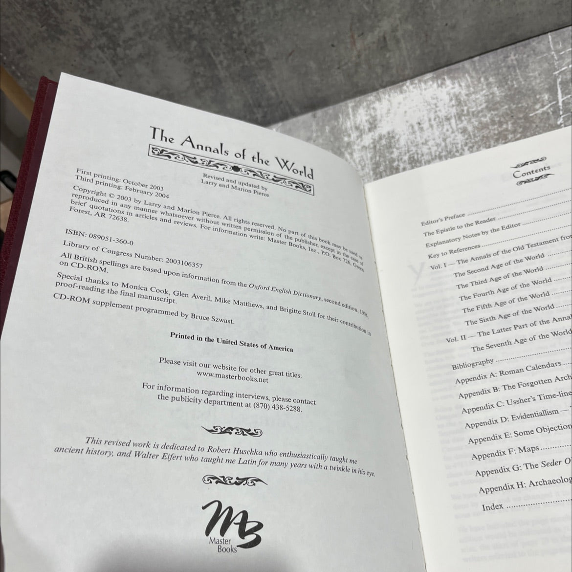 annals of the world book, by james ussher, 2003 Hardcover image 3