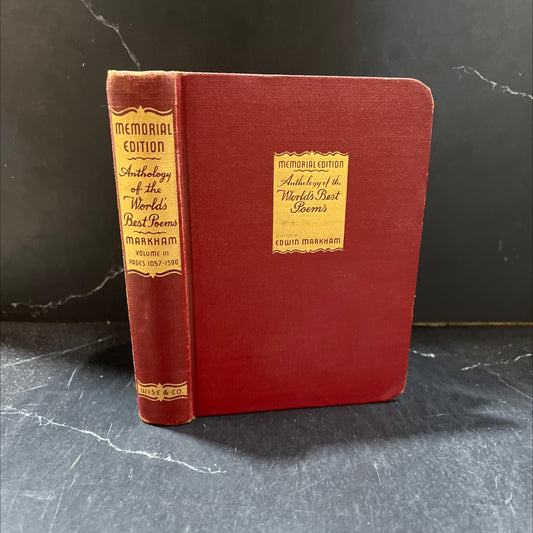 anthology of the world's best poems book, by edwin markham, 1948 Hardcover image 1