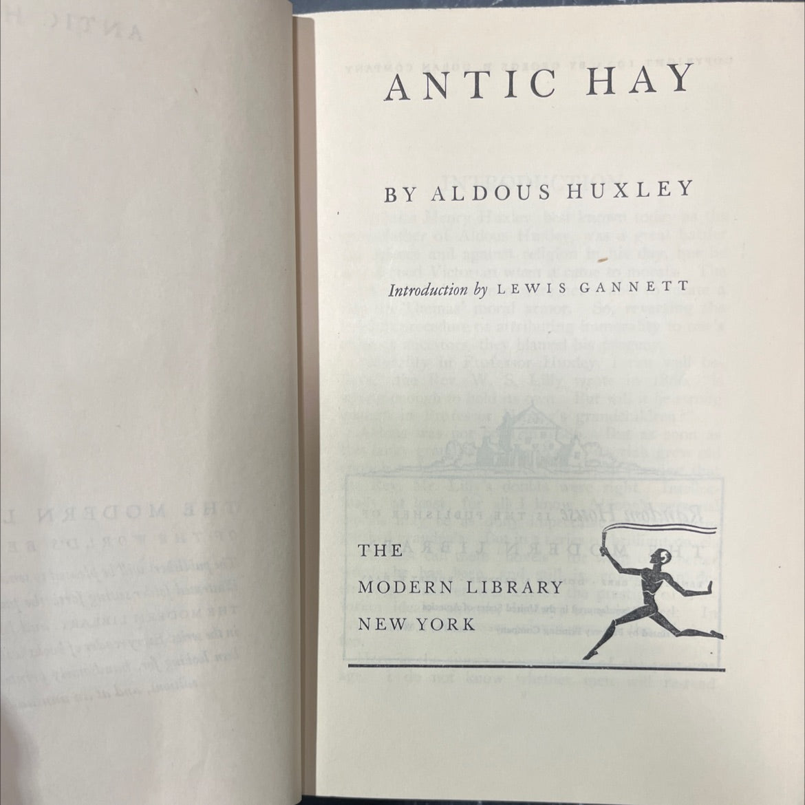 antic hay book, by aldous huxley, 1923 Hardcover image 2