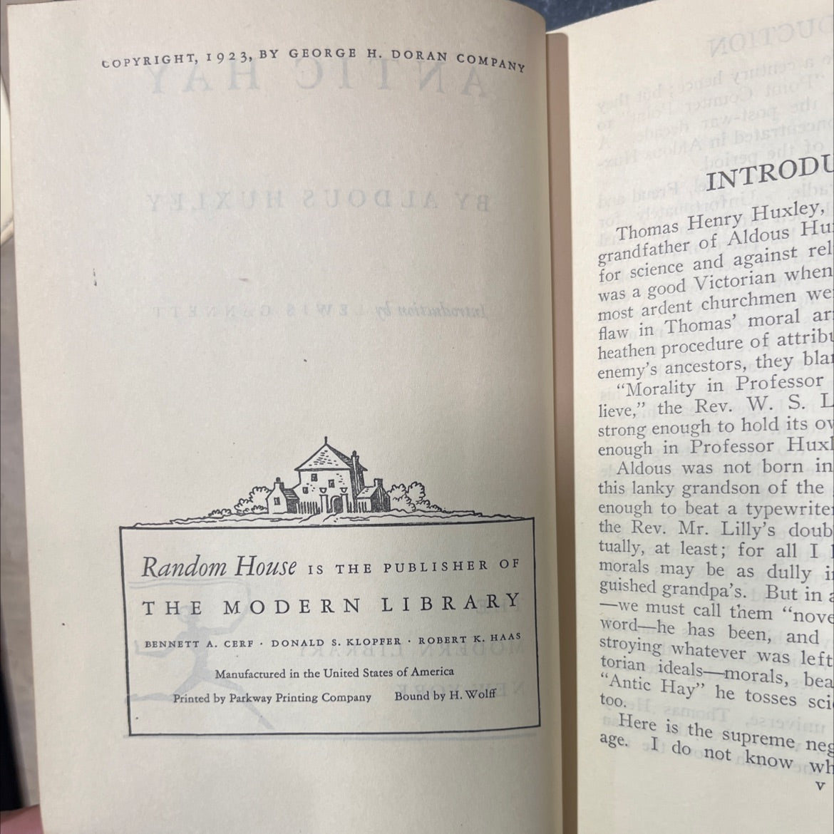antic hay book, by aldous huxley, 1923 Hardcover image 3