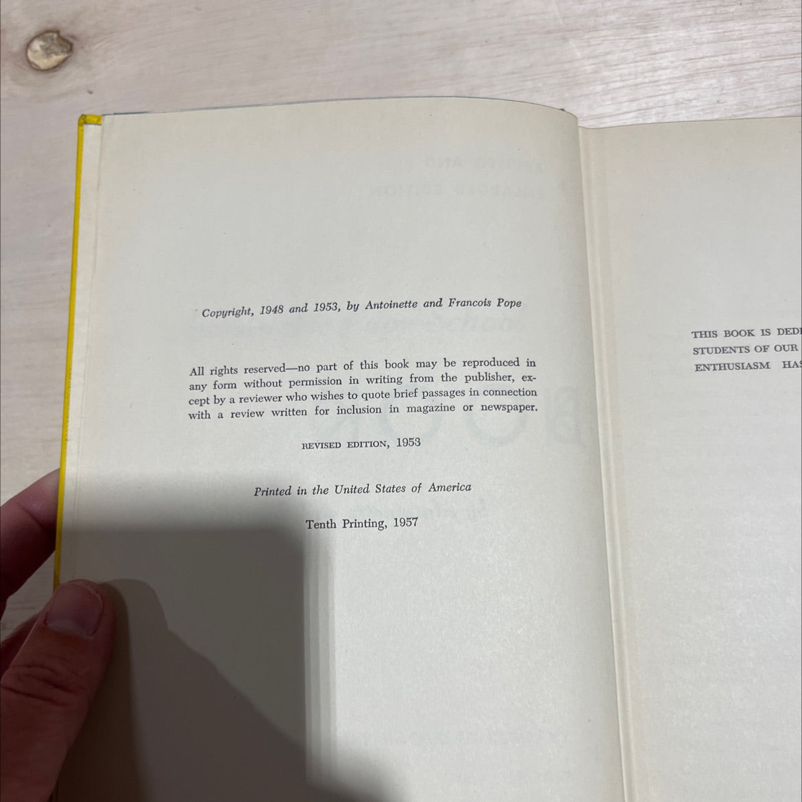 antoinette pope school cook book book, by antoinette and francois pope, 1957 Hardcover image 3