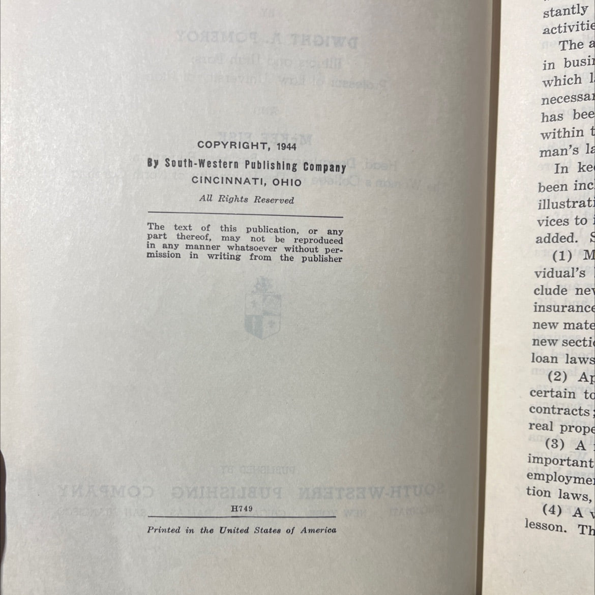 applied business law as it relates to the problems of the individual, business, and society book, by dwight a. pomeroy image 3