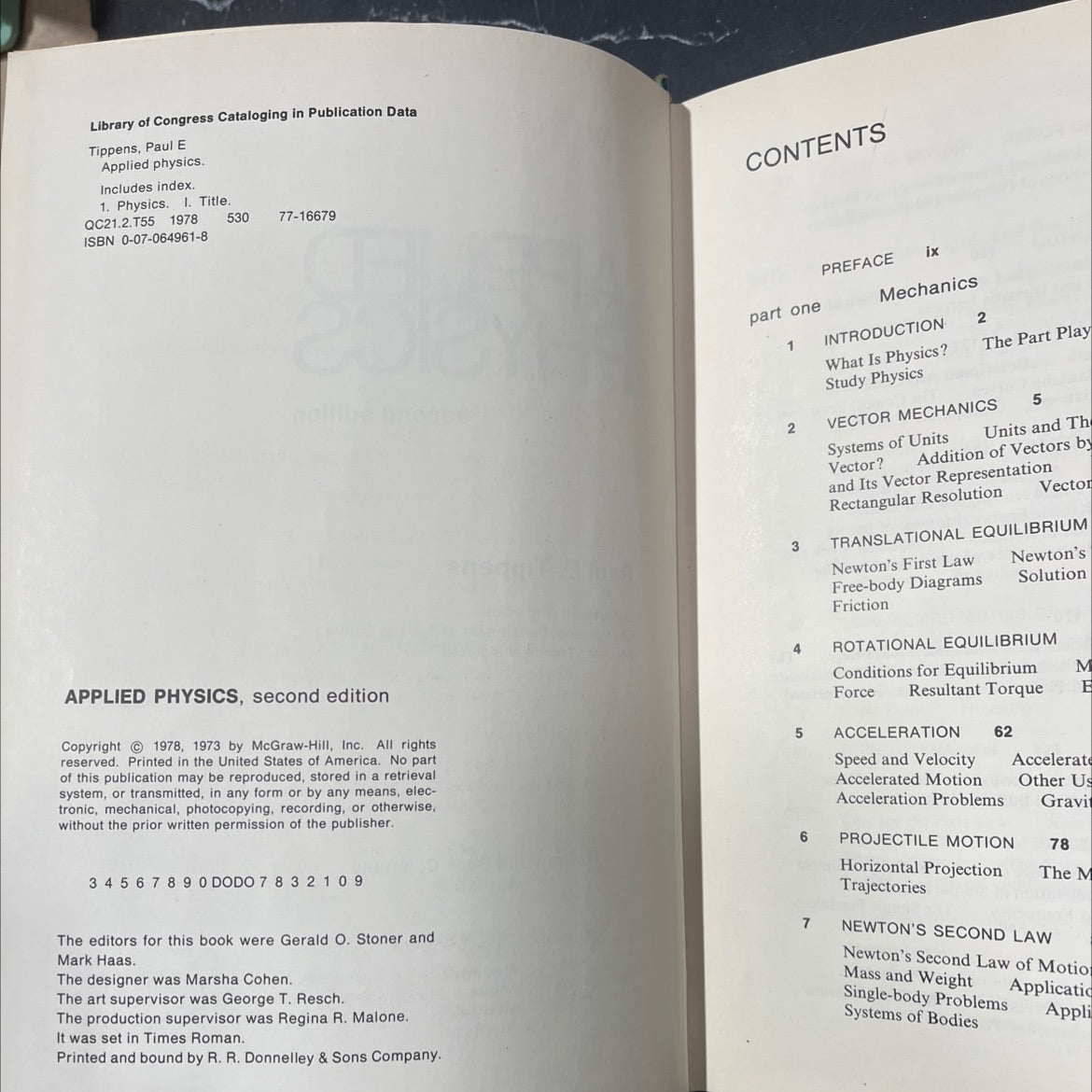 applied physics book, by Paul E. Tippens, 1978 Hardcover image 3