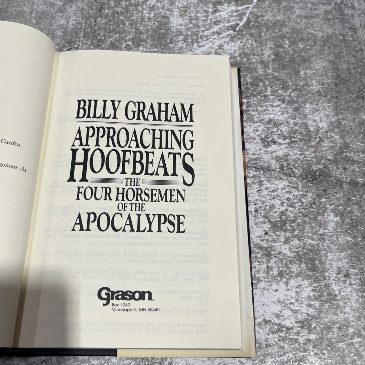 approaching hoofbeats book, by billy graham, 1983 Hardcover image 2