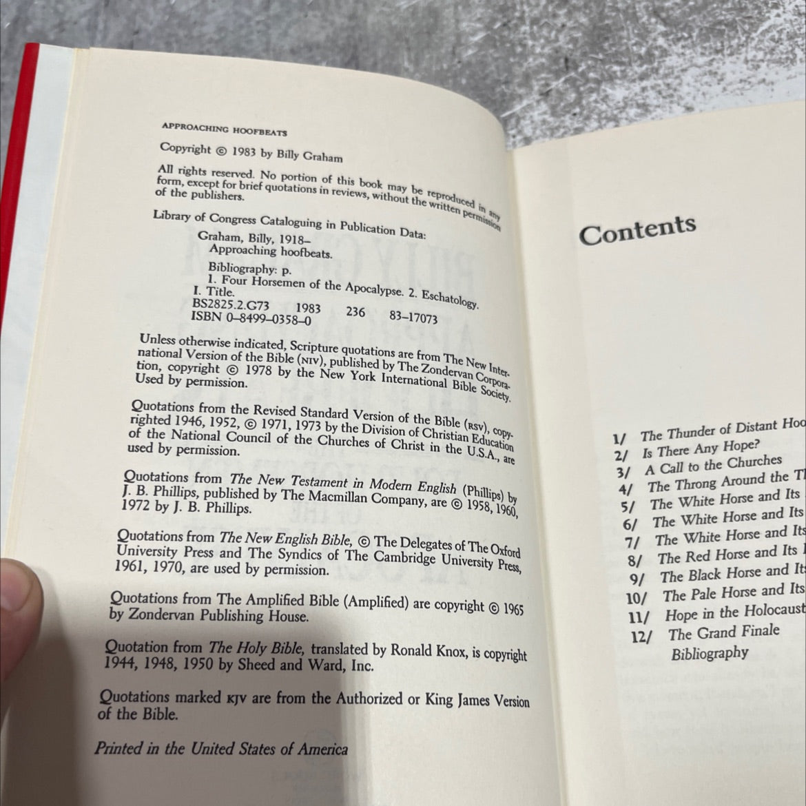 approaching hoofbeats book, by Billy Graham, 1983 Hardcover image 3