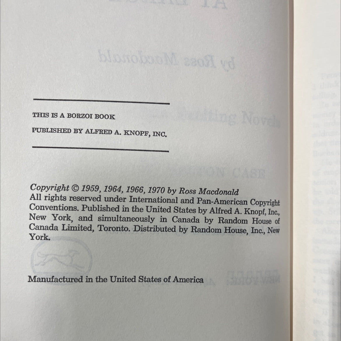 archer at large book, by Ross Macdonald, 1970 Hardcover image 3