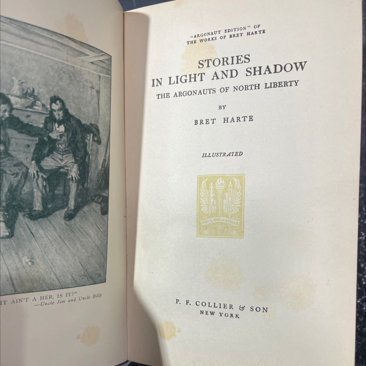 argonaut edition of the works of bret harte stories in light and shadow the argonauts of north liberty book, by bret image 2