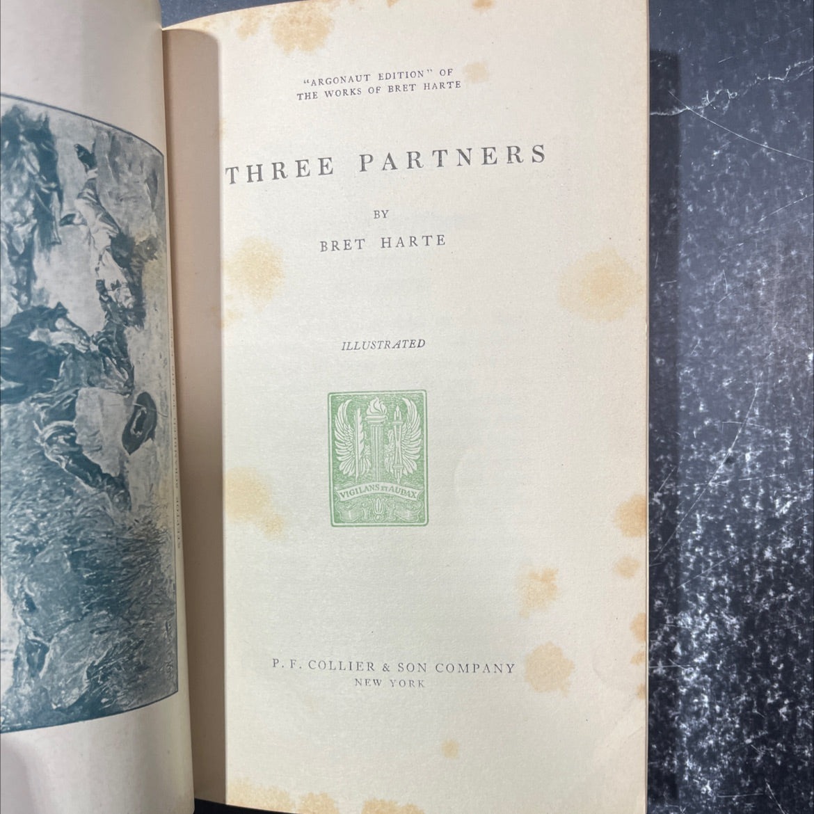 argonaut edition of the works of bret harte three partners book, by bret harte, 1897 Hardcover image 2