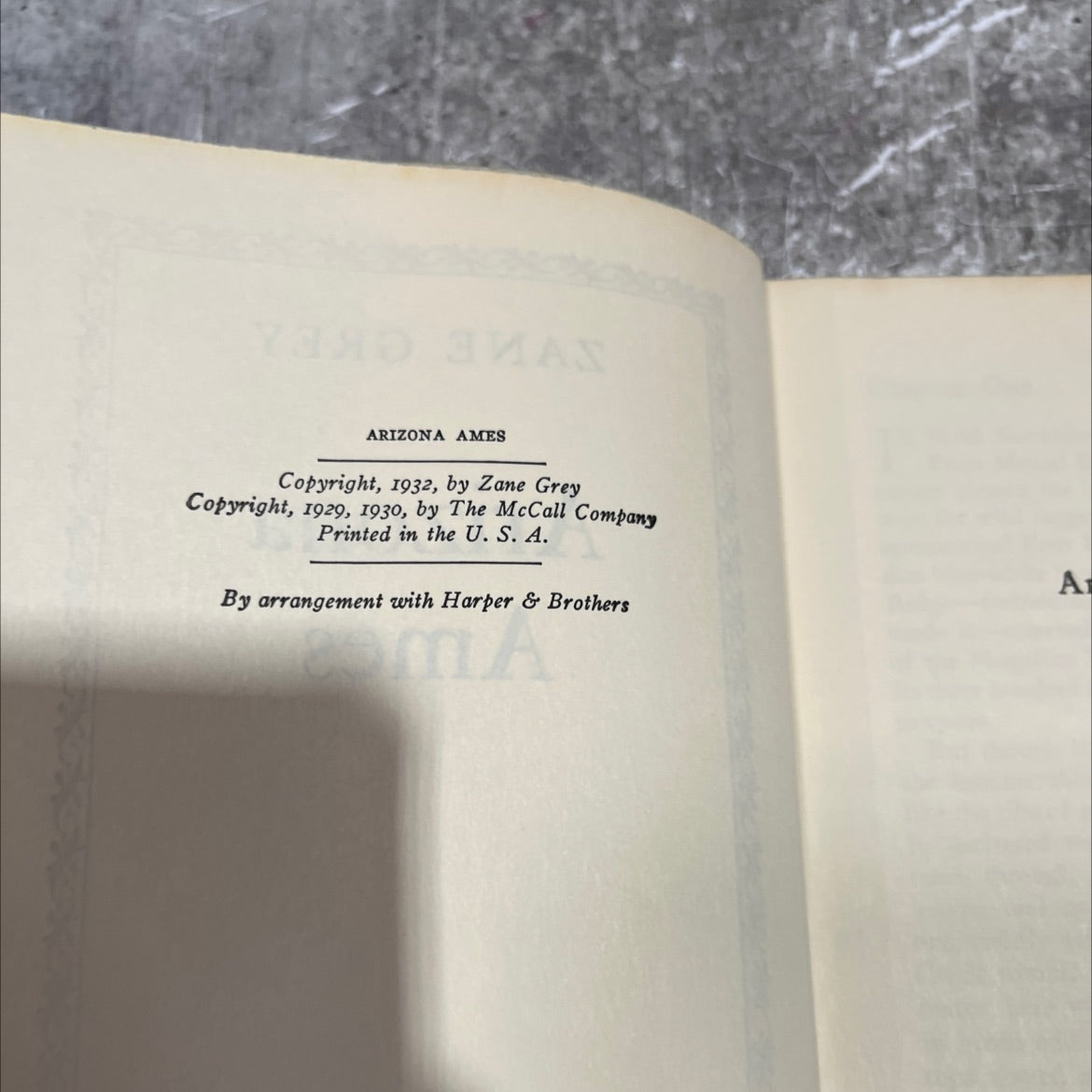 arizona ames book, by zane grey, 1932 Hardcover image 3