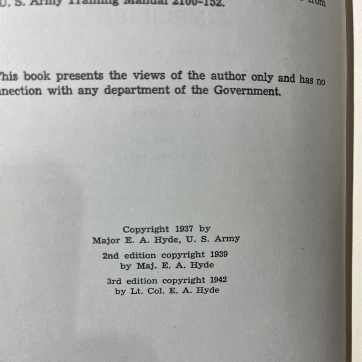 army mess management simplified book, by lt. col. e. a. hyde, 1942 Hardcover image 3