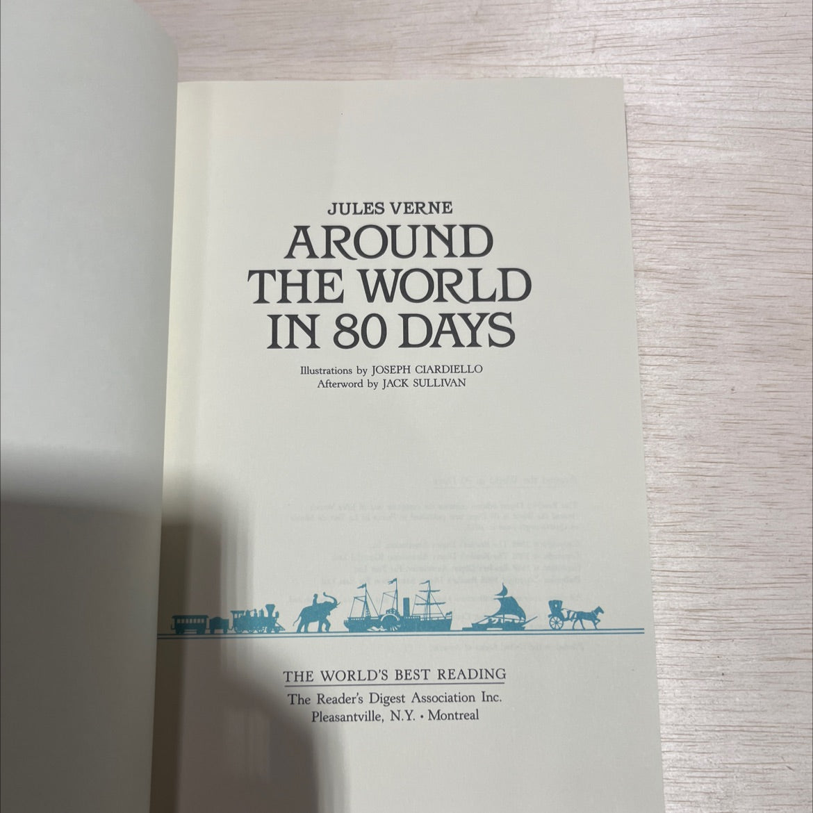 around the world in 80 days book, by jules verne, 1988 Hardcover image 2