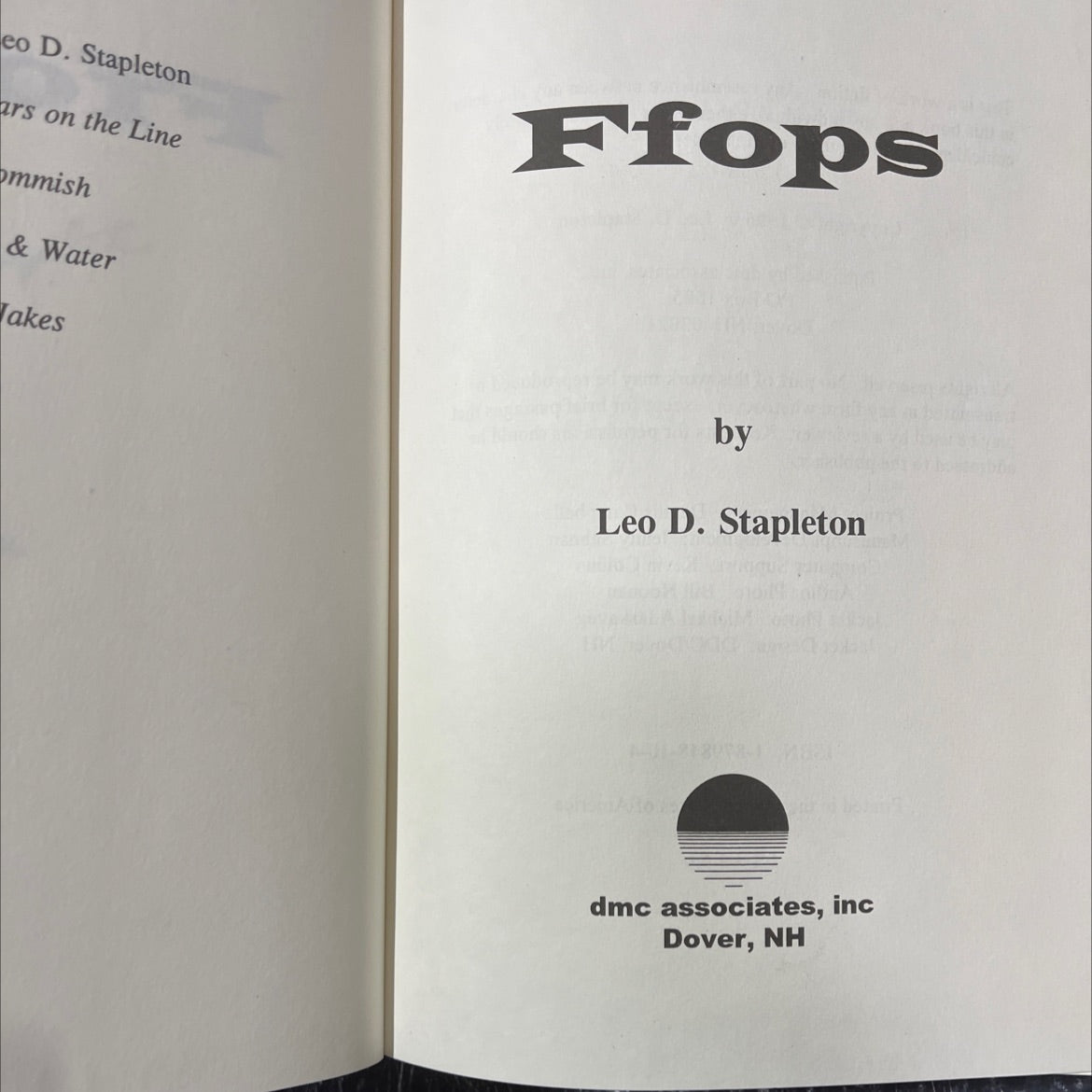 SIGNED ars on the line book, by Leo D. Stapleton, 1996 Hardcover, First Edition image 2
