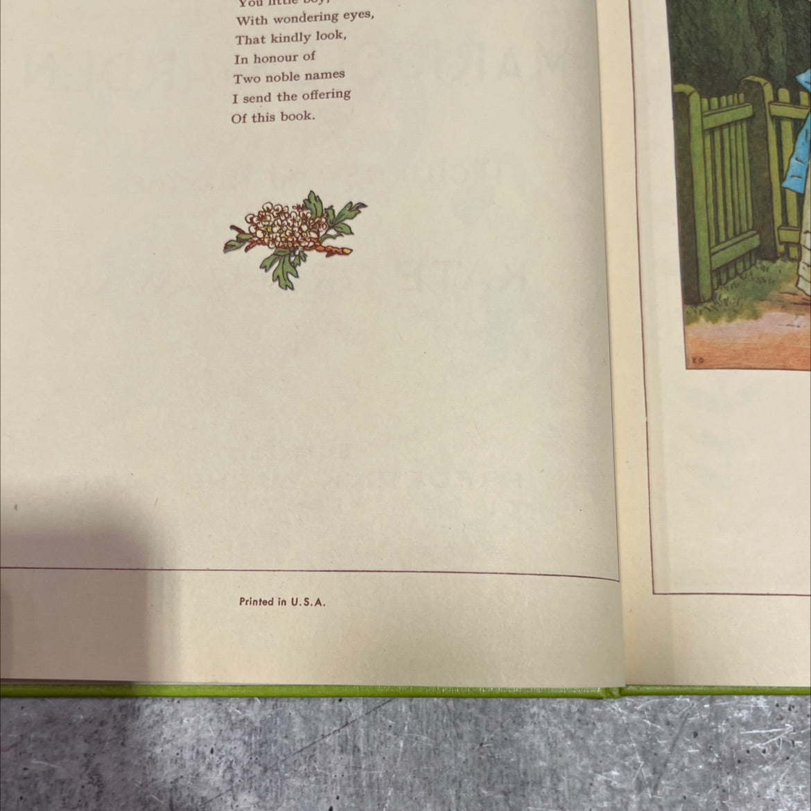 art & marigold garden pictures and rhymes book, by kate greenaway, 1970 Hardcover image 3