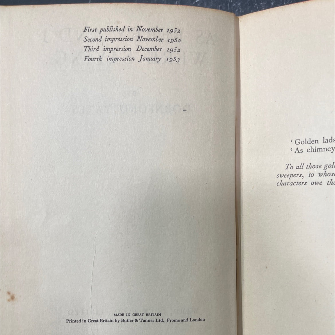 as berry and i were saying book, by dornford yates, 1953 Hardcover image 3