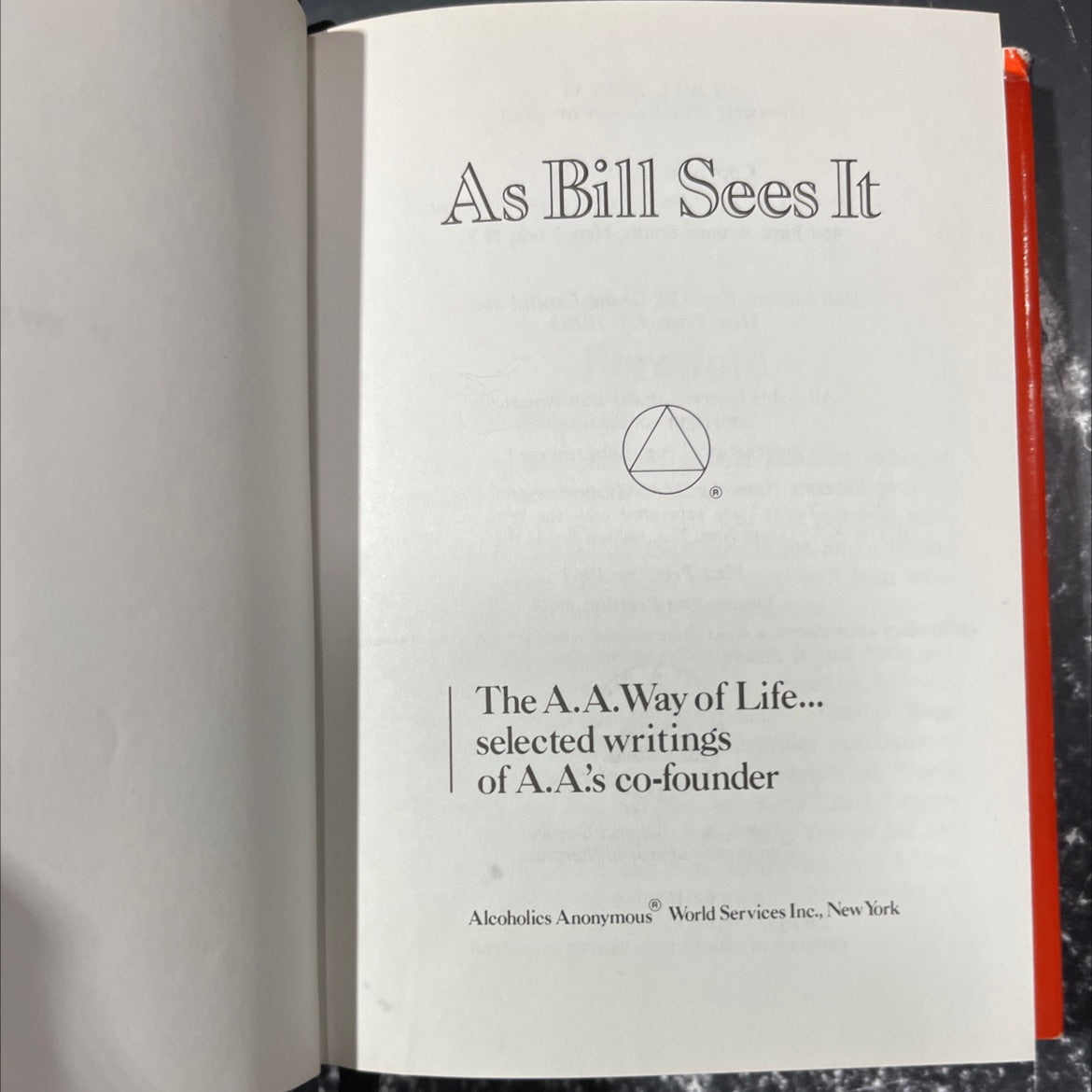 as bill sees it book, by bill wilson, 1988 Hardcover image 2