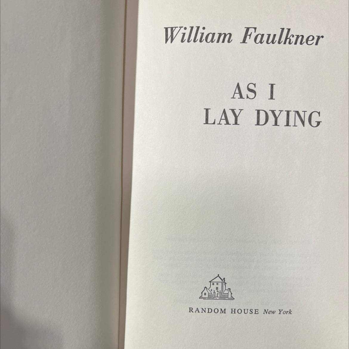 as i lay dying book, by William Faulkner, 1957 Hardcover image 2