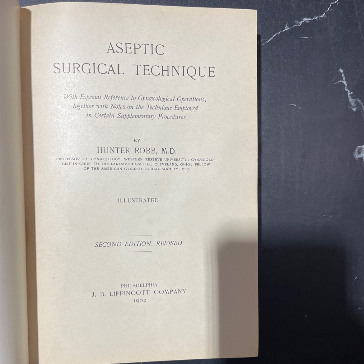 aseptic surgical technique with especial reference to gynecological operations book, by hunter robb, 1902 Hardcover image 2