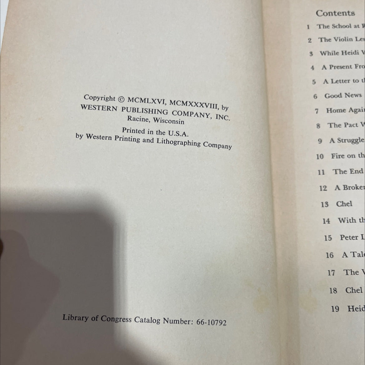 assics heidi grows up book, by charles tritten, 1966 Hardcover image 3