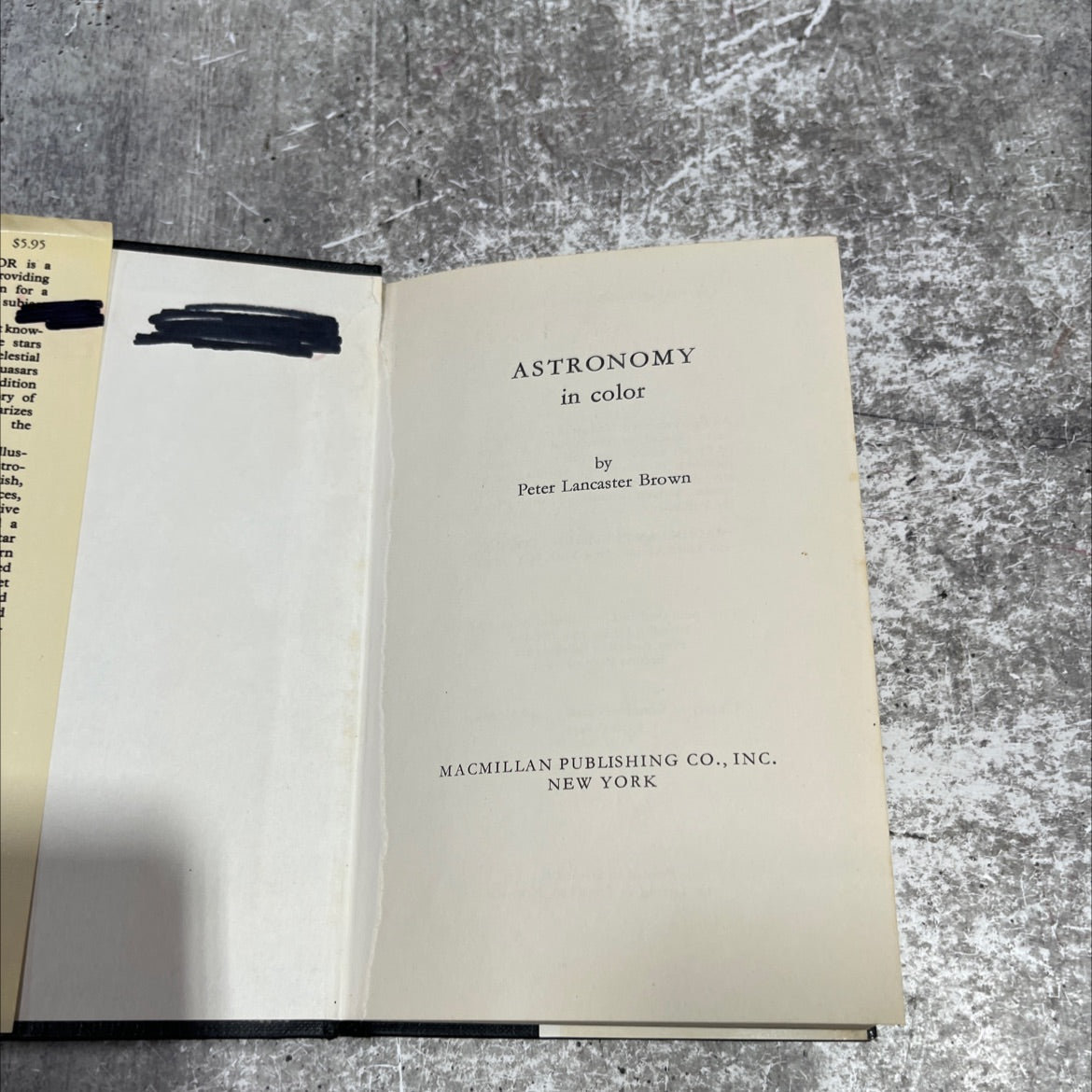 astronomy book, by Peter Lancaster Brown, 1972 Hardcover image 2