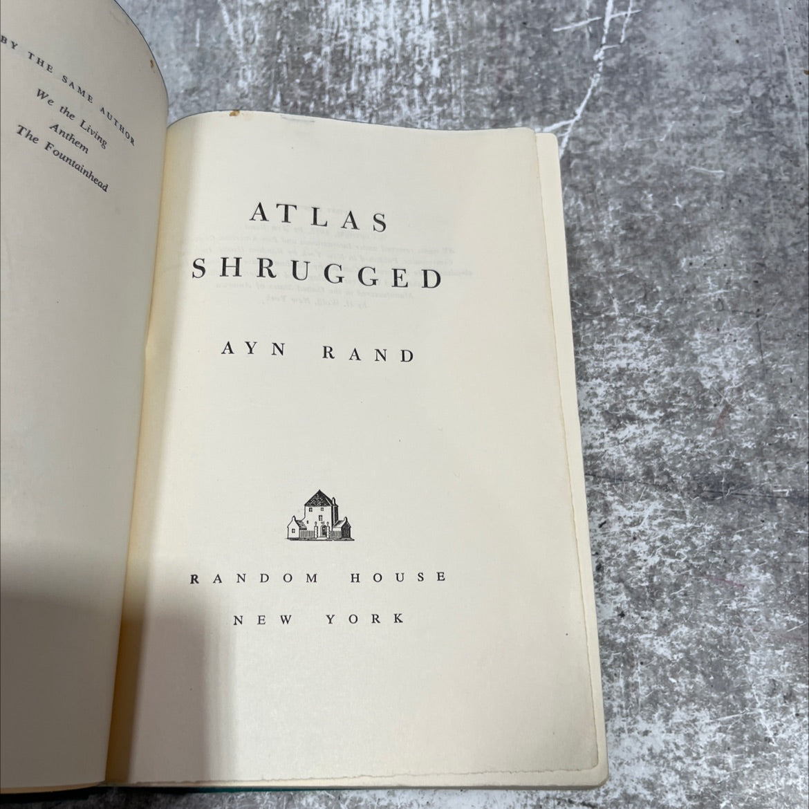 atlas shrugged book, by ayn rand, 1957 Hardcover, Heavily Used image 2