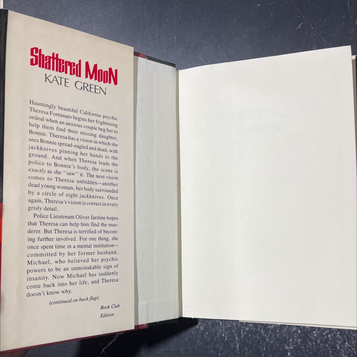 attah toom shattered moon book, by kate green, 1986 Hardcover image 4