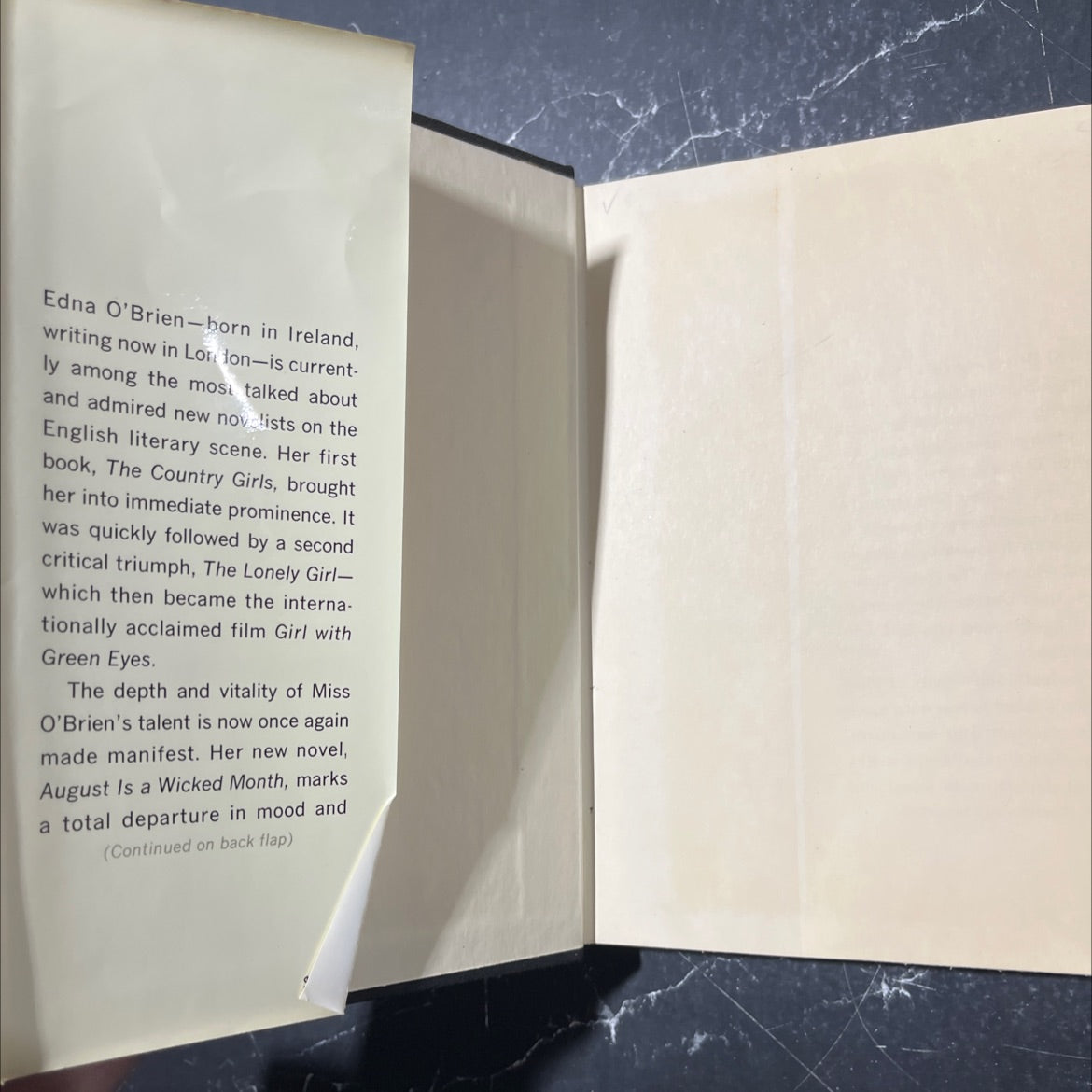 august is a wicked month book, by EDNA O'BRIEN, 1965 Hardcover image 4