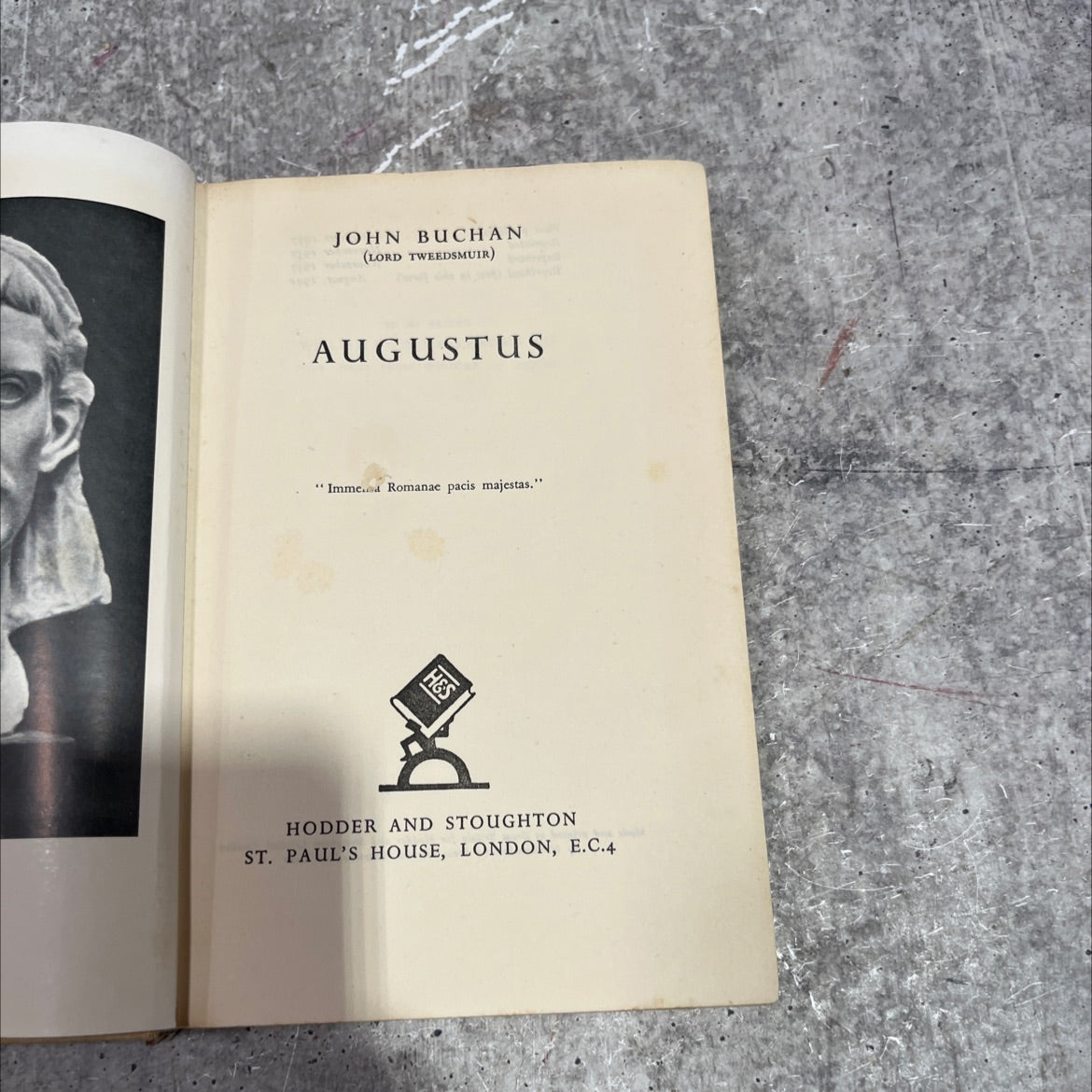 augustus book, by john buchan, 1970 Hardcover image 2