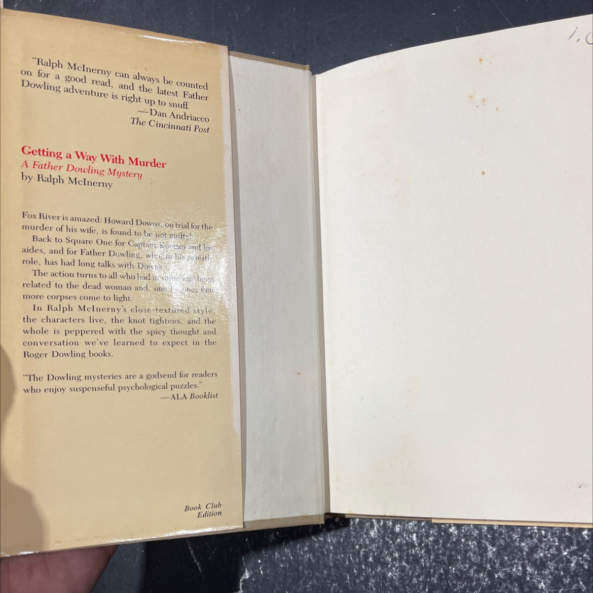 aum getting away with murder book, by ralph mcinerney, 1984 Hardcover image 4