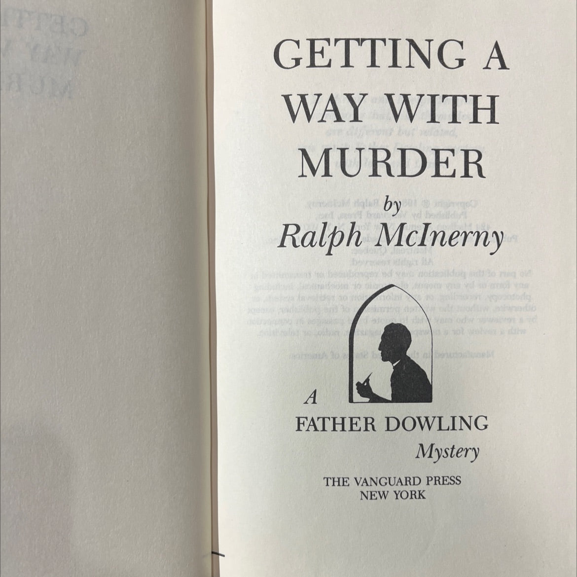 aum getting away with murder book, by ralph mcinerney, 1984 Hardcover image 2