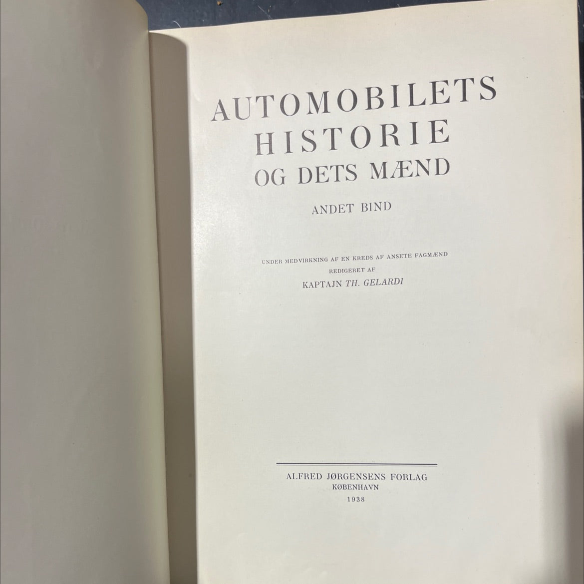 automobile history and its men second volume book, by captain th. gelardi, 1938 Leather image 2