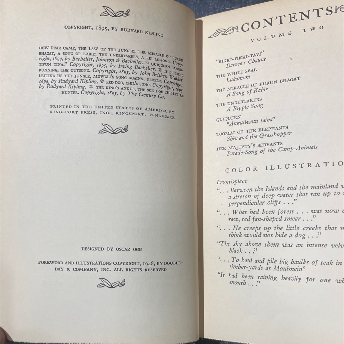 aw tailor-bird, in the nest book, by rudyard kipling, 1948 Hardcover image 3