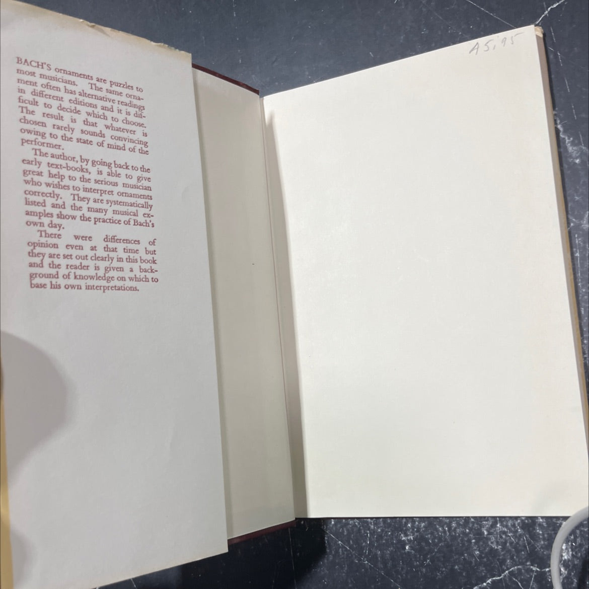 bach's ornaments book, by walter emery, 1970 Hardcover image 4