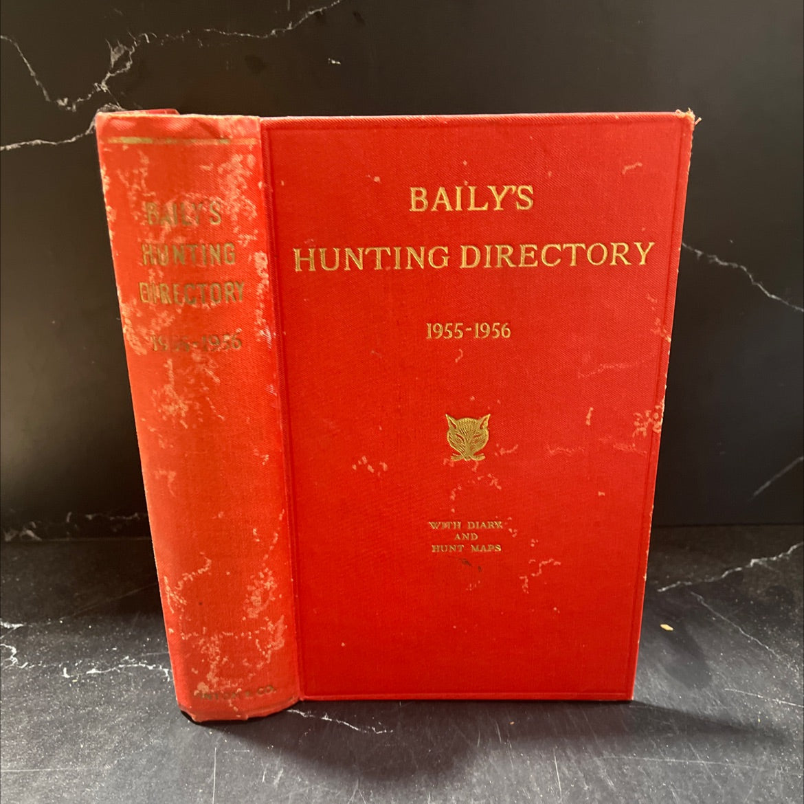 baily's hunting directory 1955-1956 with diary and hunt maps book, by unknown, 1955 Hardcover image 1