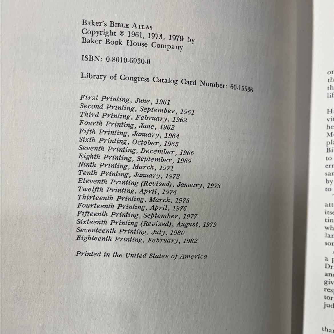 baker's bible atlas book, by charles f. pfeiffer, 1979 Hardcover image 3