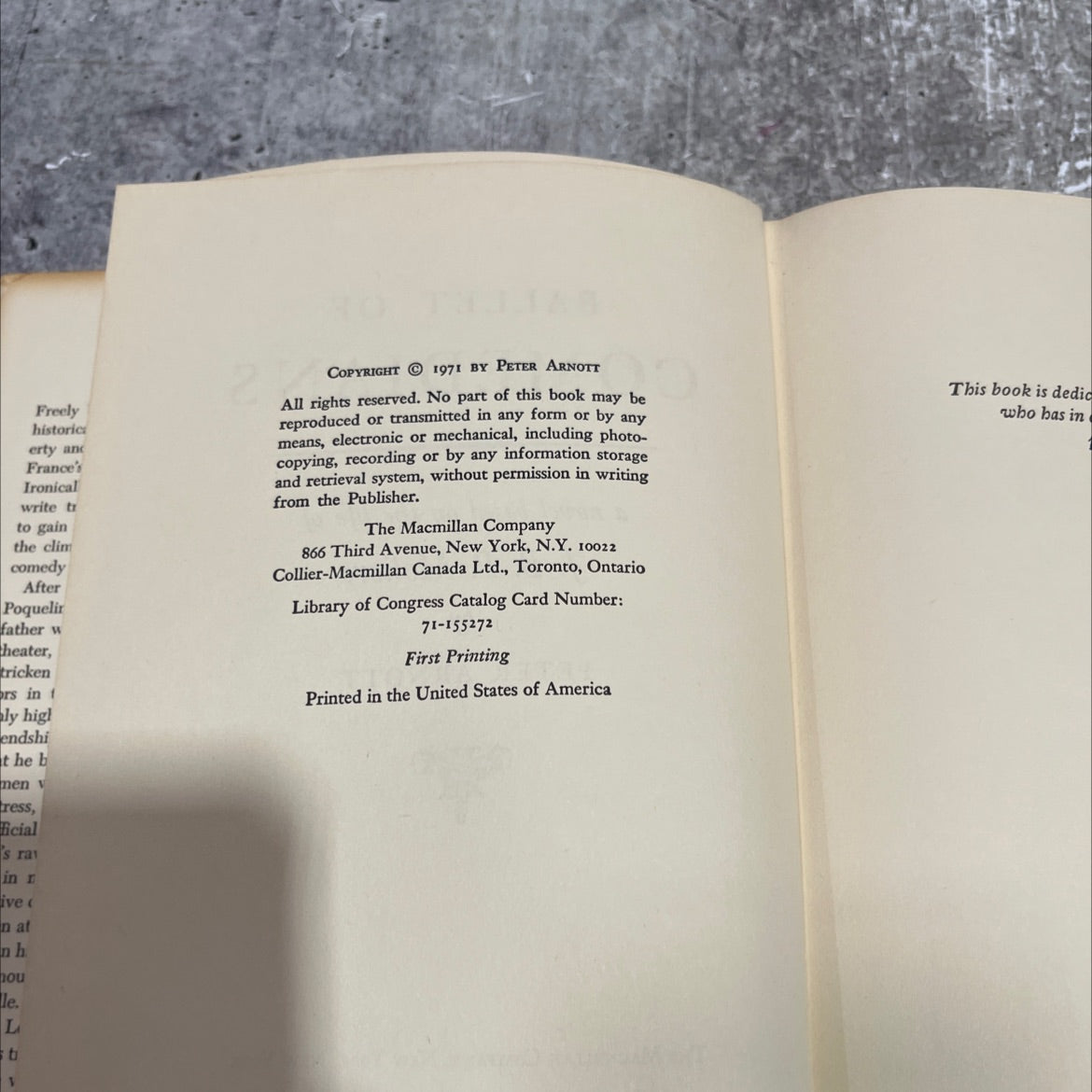 ballet of comedians book, by peter arnett, 1971 Hardcover image 3