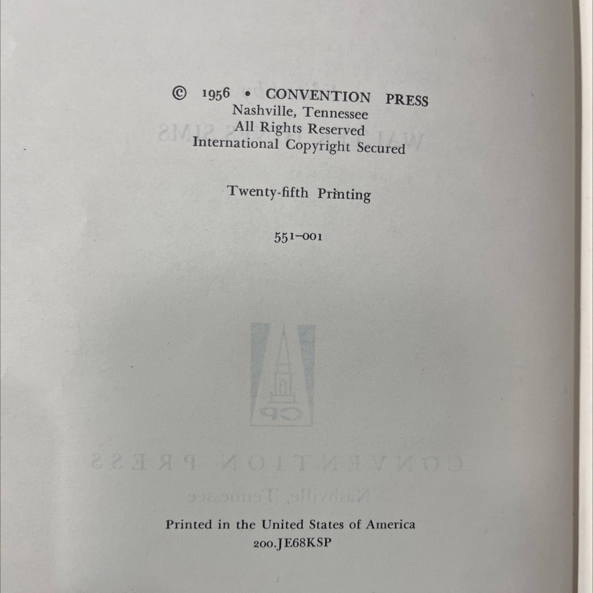 baptist hymnal book, by walter hines sims, 1956 Hardcover image 3