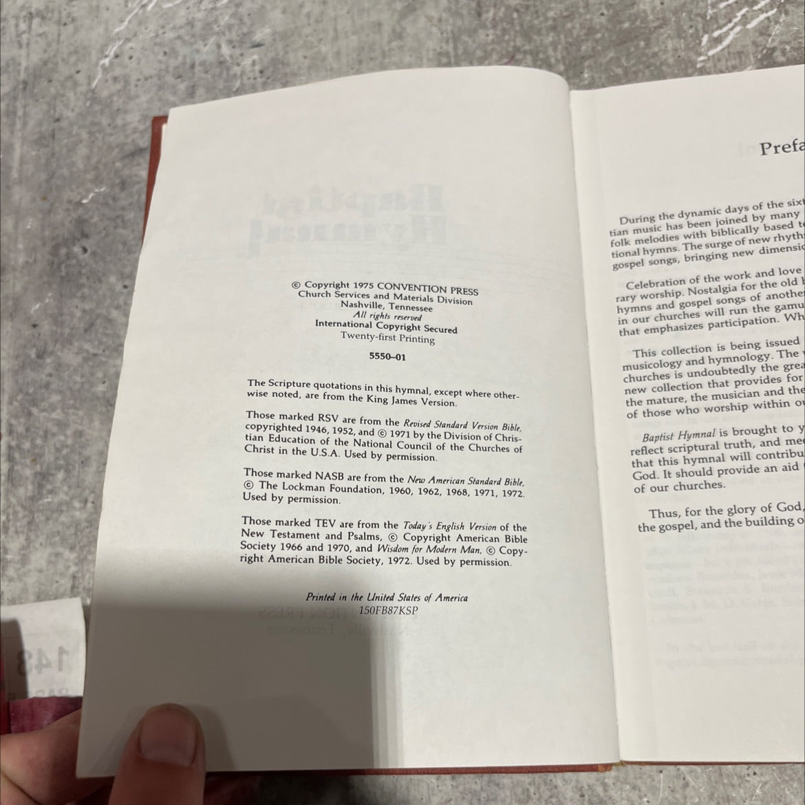baptist hymnal book, by unknown, 1975 Hardcover image 3