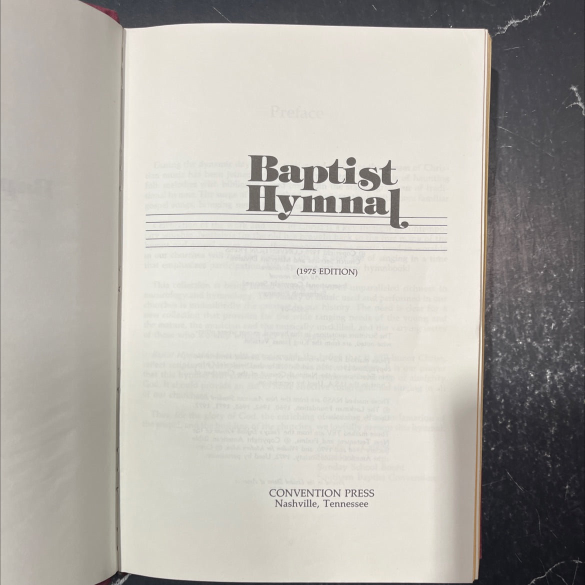 baptist hymnal book, by unknown, 1975 Hardcover image 2