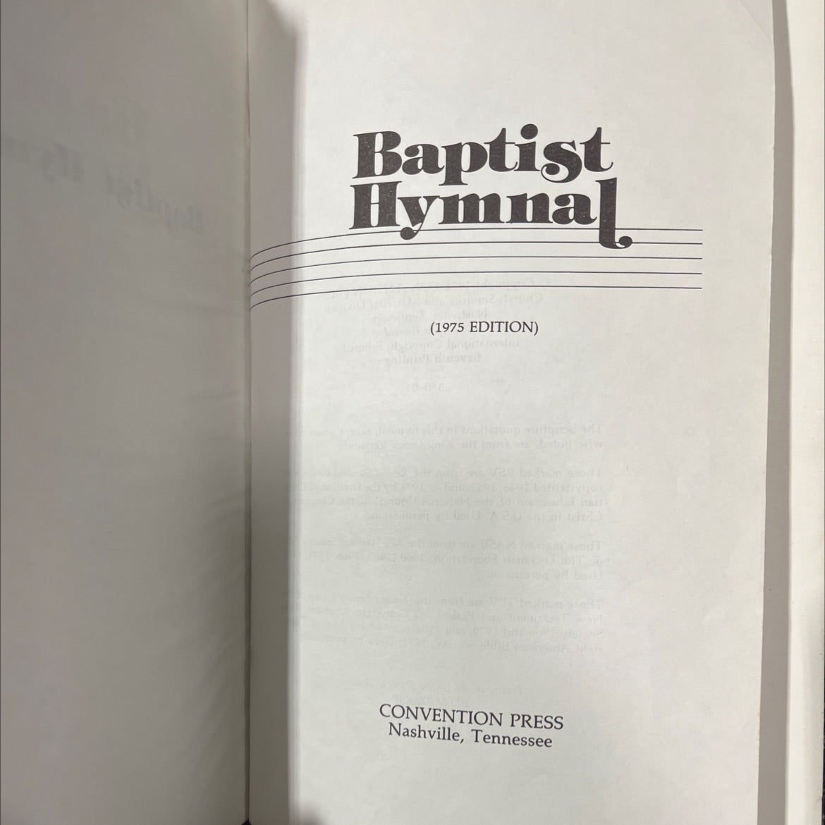 baptist hymnal book, by unknown, 1975 Hardcover image 2