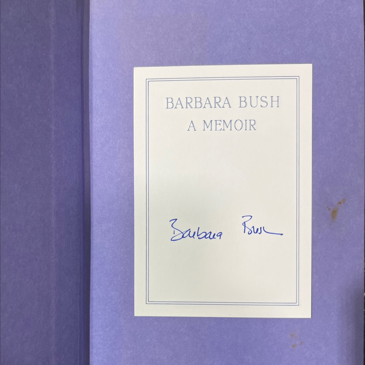 SIGNED barbara bush: a memoir book, by barbara bush, 1994 Hardcover image 4